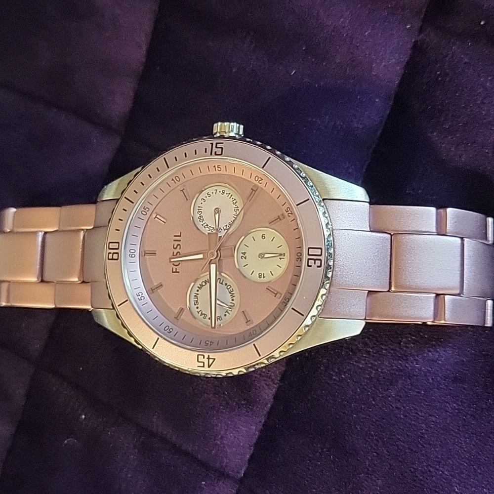 Fossil Purple Chronograph Watch